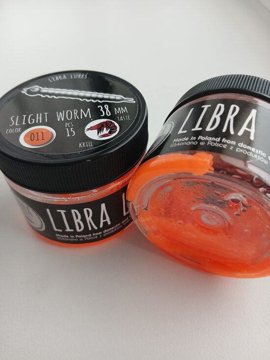 Slight Worm 38mm, 011-Hot Orange, 0,25gr, Krill, 15psc/pack